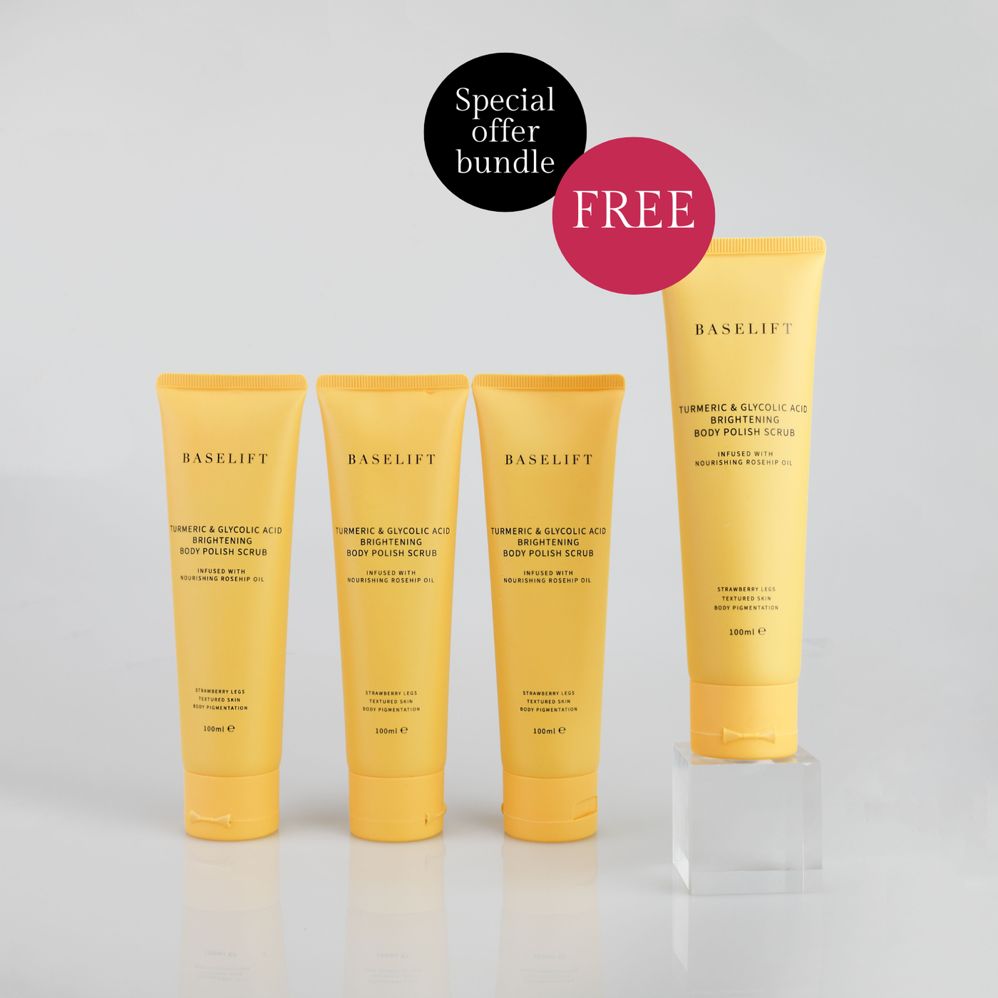 Special Offer - FREE Body Scrub: Turmeric & Glycolic Acid Brightening Body Polish Scrub
