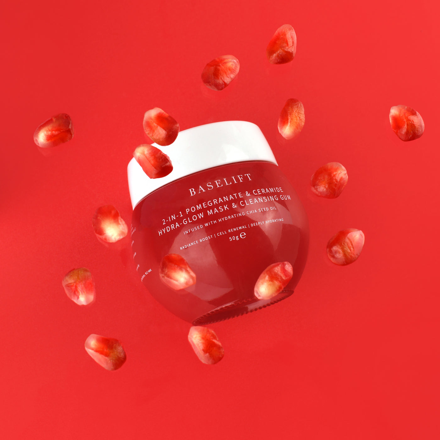 2-in-1 Pomegranate & Ceramide Hydra-Glow Mask & Cleansing Gum | 50g