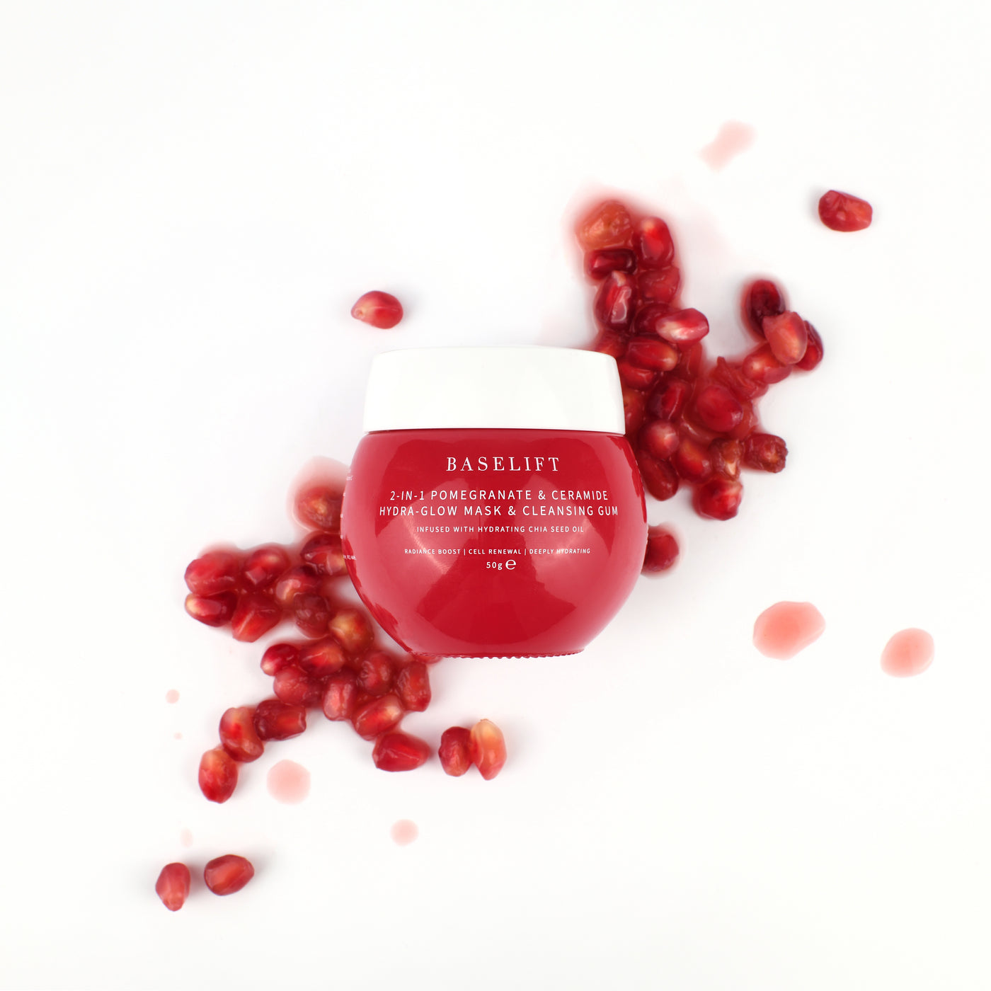 2-in-1 Pomegranate & Ceramide Hydra-Glow Mask & Cleansing Gum | 50g