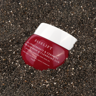 2-in-1 Pomegranate & Ceramide Hydra-Glow Mask & Cleansing Gum | 50g