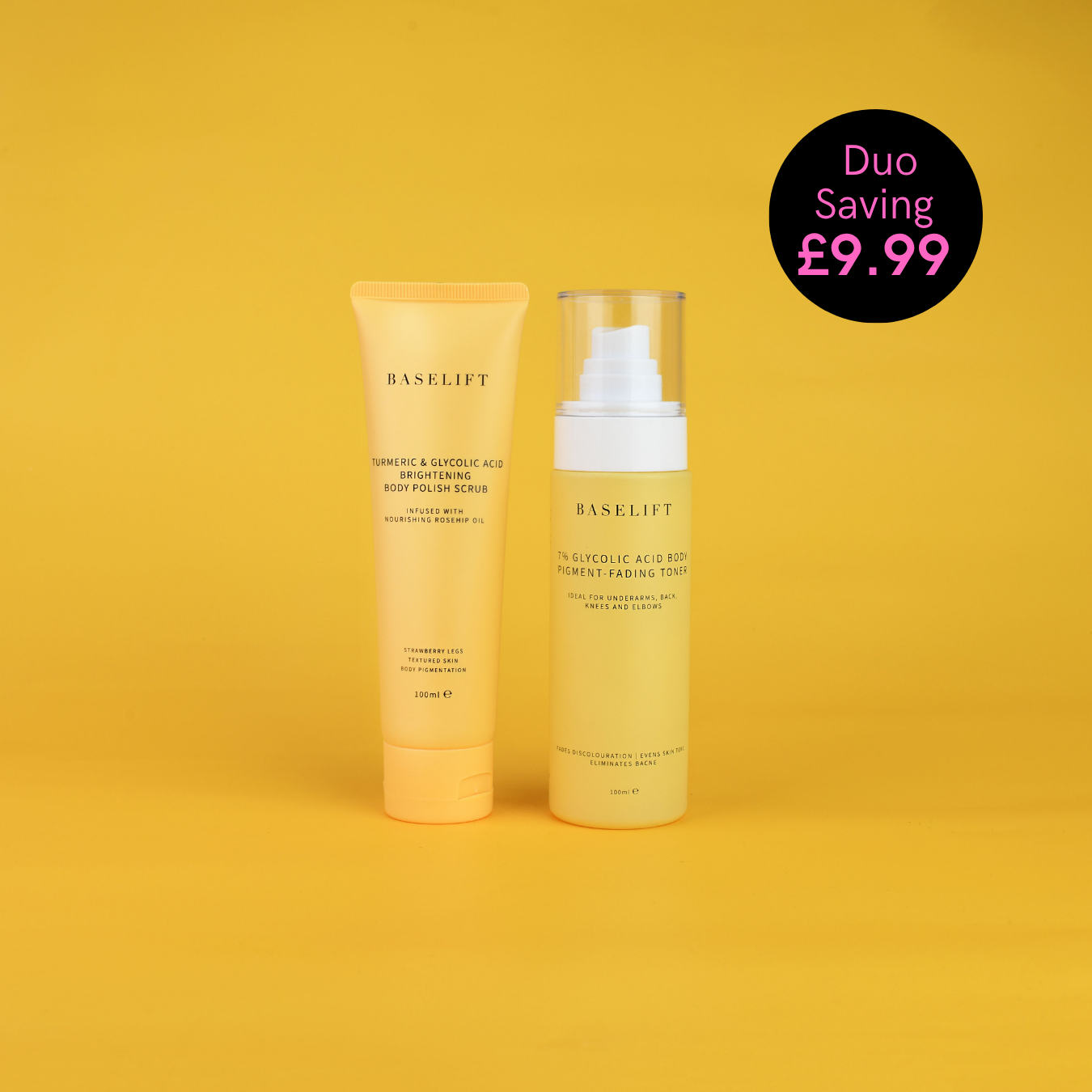 Body Pigmentation Brightening Duo — Scrub & Glycolic Toner