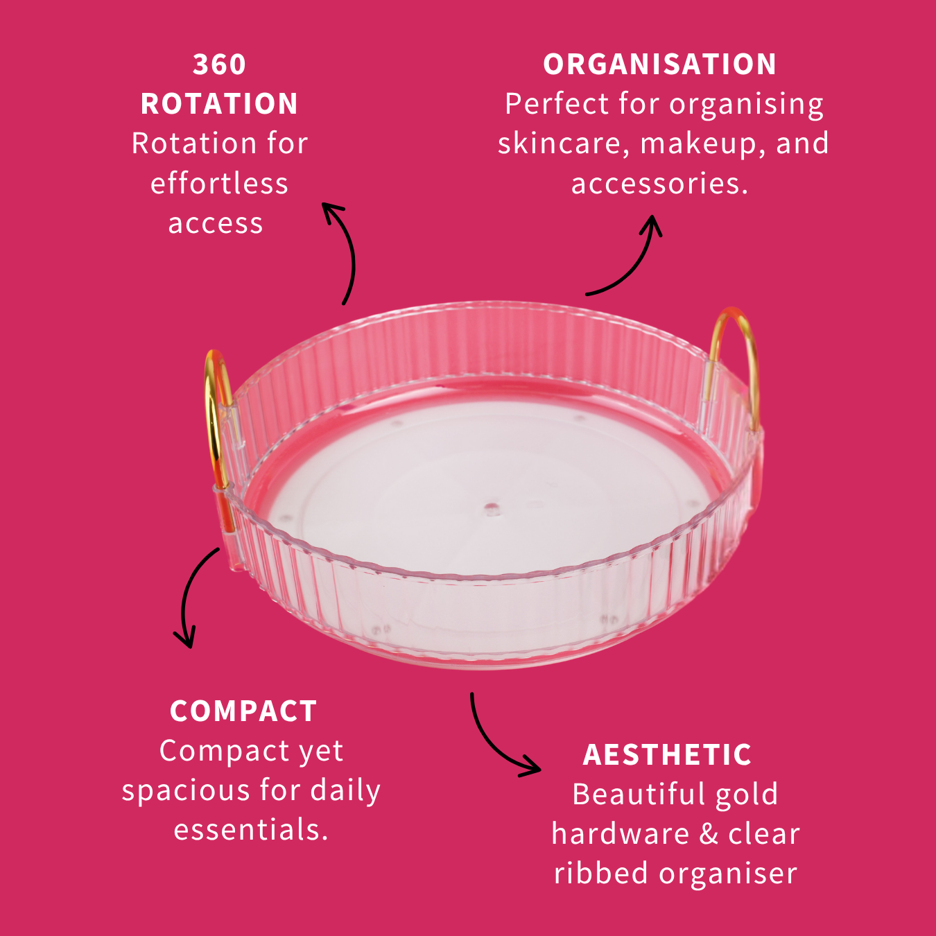 Rotating 360º Skincare Organiser